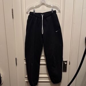 Nike Black Sweatpants with White Drawstring